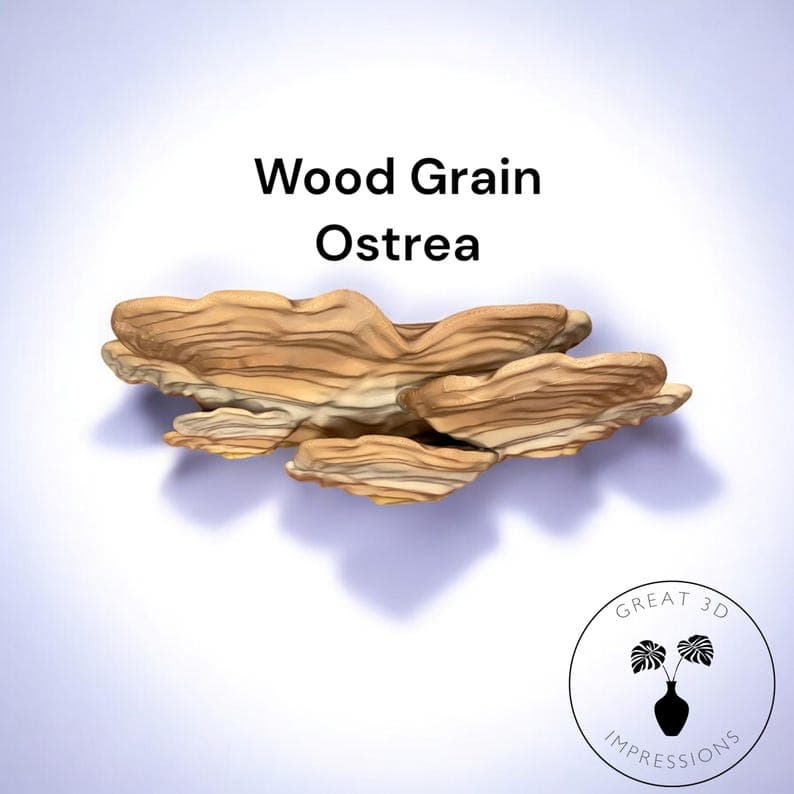 Ostrea Fungus Floating Shelf 3D Printed Wall Decor