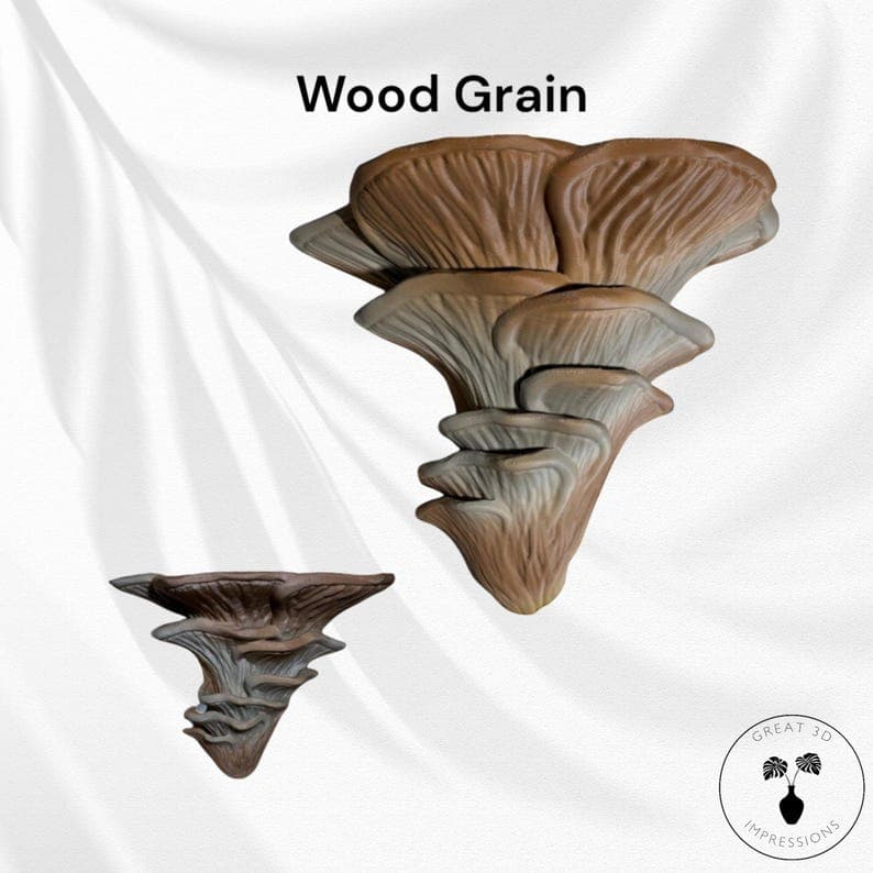 Djamor Fungus Floating Shelf, Organic 3D Printed Wall Decor