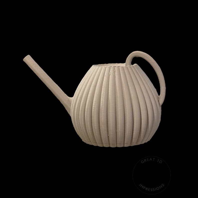 Sculptural Fluted Watering Can, 3D Printed