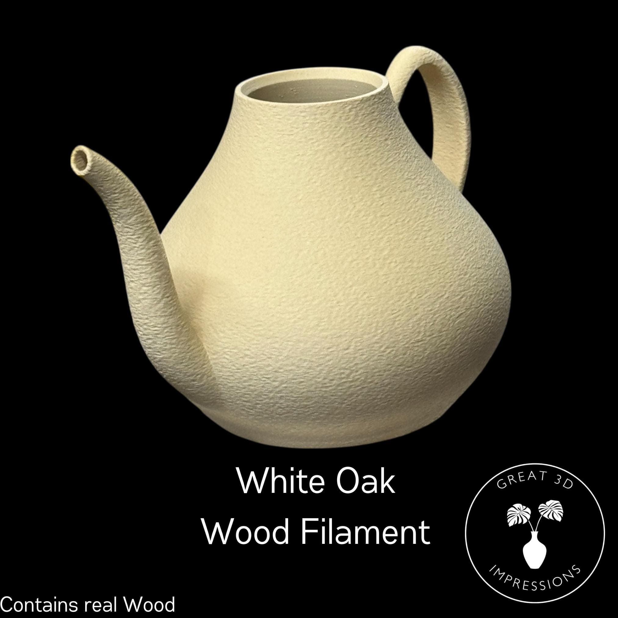 Modern 3D Printed Watering Can in Sustainable Wood