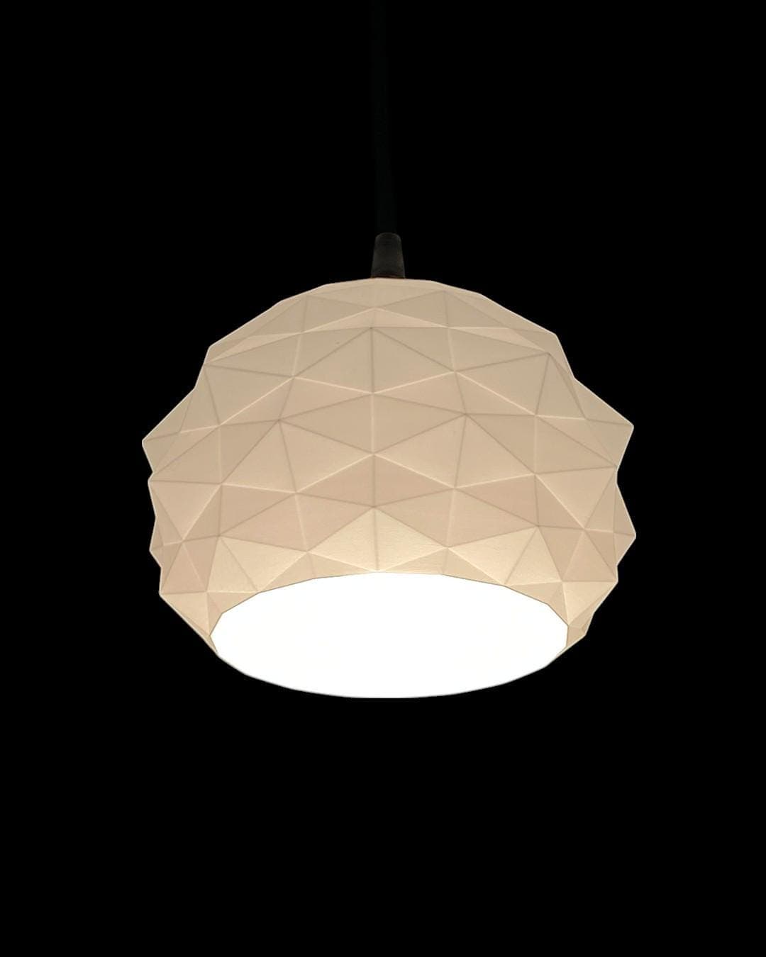 Sculptural Faceted Geometric Pendant Light