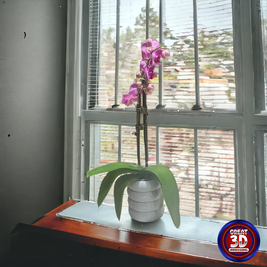 Elegant Orchid Vase, Unique Flower Pot, Modern Plant Holder, Contemporary Floral Display, Exquisite Orchid Container, 3D Printed