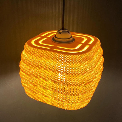 Square Daira Woven Texture Lampshade - Great 3D Impressions